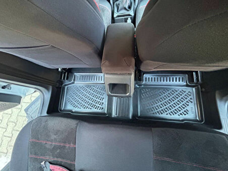 Rizline Renault Duster Eco G & E-Tech Full Hybrit 4x2 2024 Sonrası  3D Havuzlu Paspas Siyah ve  Üst Kademe 3D Bagaj Havuzu Set
