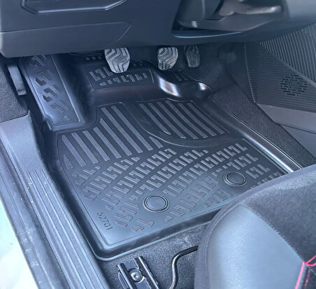 Rizline Renault Duster Eco G & E-Tech Full Hybrit 4x2 2024 Sonrası  3D Havuzlu Paspas Siyah ve  Üst Kademe 3D Bagaj Havuzu Set