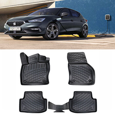 Rizline Seat Leon 2020 ve Sonrası e-Hyrbrid 3D Paspas ve Bagaj Havuzu Set