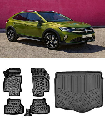 Rizline Volkswagen Taigo 2025 Model  3D Havuzlu Paspas ve Bagaj Havuzu Set