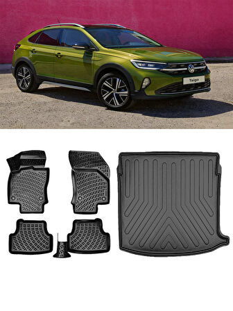 Rizline Volkswagen Taigo 2025 Model  3D Havuzlu Paspas ve ÜST Bagaj Havuzu Set 