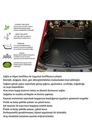Skoda Rapıd Sedan 2012 sonrası Araca Özel Tasarım 3D Bagaj Havuzu