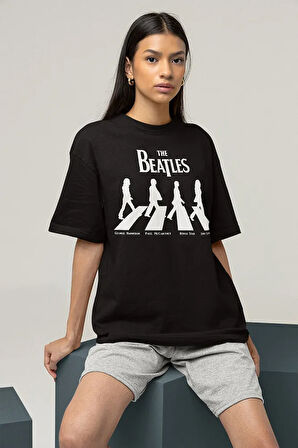The Beatles Grubu GPRJ Baskılı Unisex Tişört, Oversize Müzik Tişört