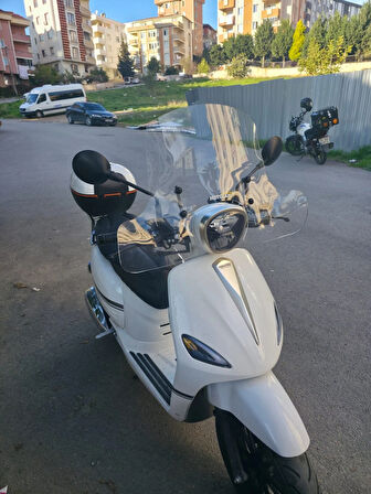 MOTOCAM Rks Letbe LB 125 Ön Cam 2023-2025 Model 45cm Şeffaf Renkli 4mm ELCİKLİ APARAT GÖNDERİLMEYECEK