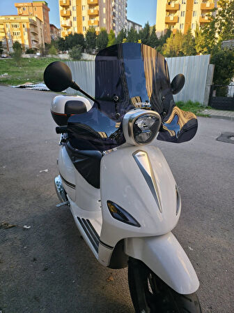 MOTOCAM Rks Letbe LB 125 Ön Cam 2023-2025 Model 45cm Siyah Renkli 4mm ELCİKLİ APARAT GÖNDERİLMEYECEK