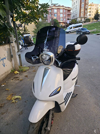 MOTOCAM Rks Letbe LB 125 Ön Cam 2023-2025 Model 45cm Siyah Renkli 4mm ELCİKLİ APARAT GÖNDERİLMEYECEK