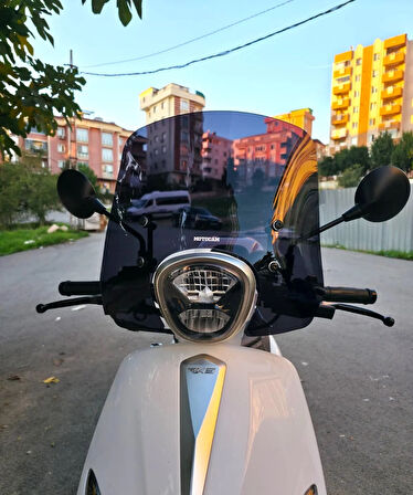 MOTOCAM Rks Letbe LB 125 Ön Cam 2023-2025 Model 44cm Siyah Renkli 4mm ELCİKSİZ APARAT GÖNDERİLMEYECEK