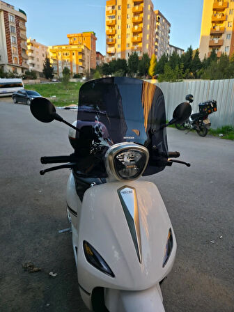 MOTOCAM Rks Letbe LB 125 Ön Cam 2023-2025 Model 44cm Siyah Renkli 4mm ELCİKSİZ APARAT GÖNDERİLMEYECEK
