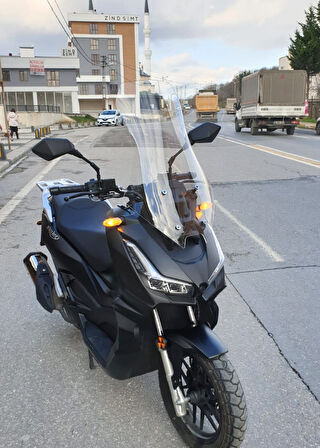 MOTOCAM RKS Lince 125 Siperlik Ön Cam 2021-2025 Model 75cm Şeffaf Renkli 4mm UZUN CAM