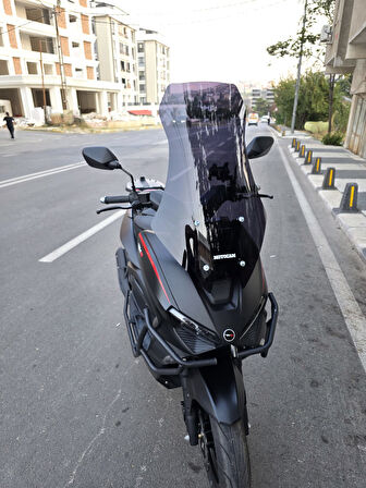 MOTOCAM RKS Lince 125 Siperlik Ön Cam 2021-2025 Model 75cm Siyah Renkli 4mm UZUN CAM