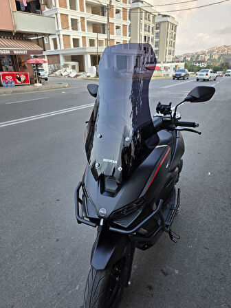 MOTOCAM RKS Lince 125 Siperlik Ön Cam 2021-2025 Model 75cm Siyah Renkli 4mm UZUN CAM