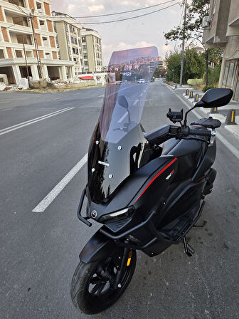 MOTOCAM RKS Lince 125 Siperlik Ön Cam 2021-2025 Model 78cm Füme Renkli 4mm UZUN CAM