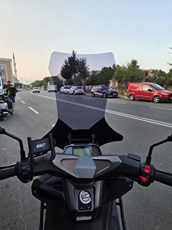 MOTOCAM RKS Lince 125 Siperlik Ön Cam 2021-2025 Model 78cm Füme Renkli 4mm UZUN CAM