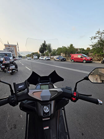 MOTOCAM RKS Lince 125 Siperlik Ön Cam 2021-2025 Model 78cm Şeffaf Renkli 4mm UZUN CAM