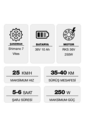 Rd-5 Elektrikli Bisiklet (siyah Mavi)