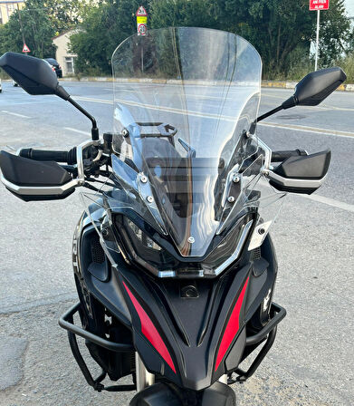 MOTOCAM RKS SRT 900 SX Siperlik Ön Cam 2023-2025 Model 61cm Şeffaf Renkli 4mm UZUN CAM