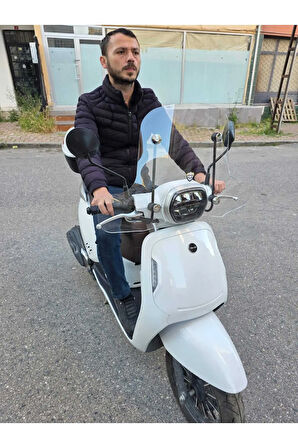 MOTOCAM RKS VPS 125 Siperlik Ön Cam 2022-2025 Model 42cm Şeffaf Renkli 4mm