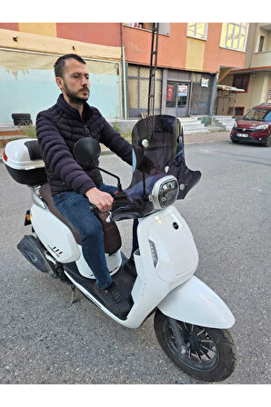 MOTOCAM RKS VPS 125 Siperlik Ön Cam 2022-2025 Model 42cm Siyah Renkli 4mm