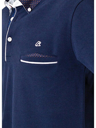 POLOKOTON %100 Pamuk Lacivert Polo Yaka Cepli Gömlek Yaka Erkek Kısa Kollu T-Shirt – Şık ve Nefes Alabilen Yazlık Tasarım
