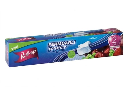  ŞeyliŞeyler - Roll-Up Fermuarlı Poşet 22x18cm 10'lu 1 Paket