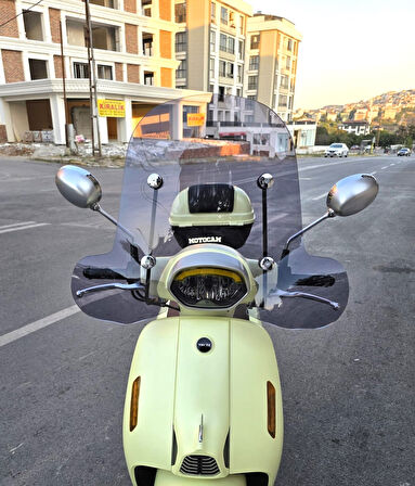 MOTOCAM RKS LTR 125 Siperlik Ön Cam 2023 -2025 Model 51cm Füme Renkli 4mm APARATSIZDIR