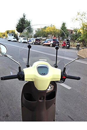 MOTOCAM RKS LTR 125 Siperlik Ön Cam 2023 -2025 Model 51cm Şeffaf Renkli 4mm APARATSIZDIR