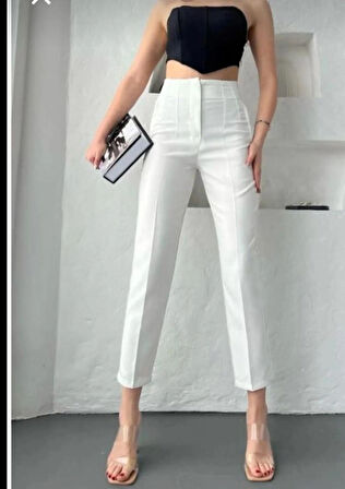 kadın yüksek bel,pensli havuç paça premium kalite siyah pantolon