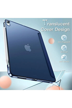 İpad 10.Nesil 10.9 İnç A2695/A2757 /A2777 Uyumlu Uyku Modlu Yatay Standlı Sert Smart Tablet Kılıfı