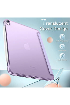 İpad 10.Nesil 10.9 İnç A2695/A2757 /A2777 Uyumlu Uyku Modlu Yatay Standlı Sert Smart Tablet Kılıfı