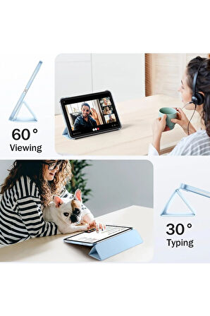 İpad 10.Nesil 10.9 İnç A2695/A2757 /A2777 Uyumlu Uyku Modlu Yatay Standlı Sert Smart Tablet Kılıfı