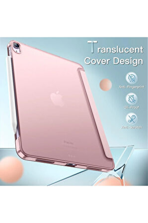 İpad 10.Nesil 10.9 İnç A2695/A2757 /A2777 Uyumlu Uyku Modlu Yatay Standlı Sert Smart Tablet Kılıfı