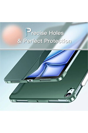 İpad 11.Nesil A16 A3354 /A3355 /A3356 İle Uyumlu Uyku Modlu Yatay Standlı Sert Smart Tablet Kılıfı