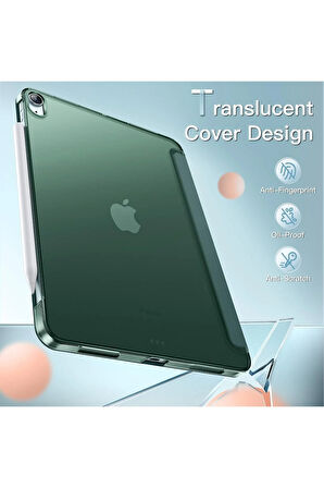 İpad 11.Nesil A16 A3354 /A3355 /A3356 İle Uyumlu Uyku Modlu Yatay Standlı Sert Smart Tablet Kılıfı