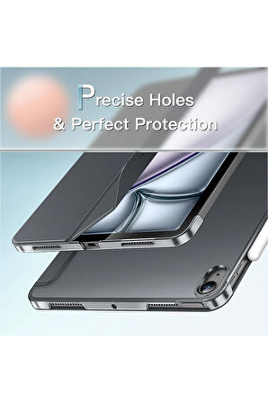 İpad 11.Nesil A16 A3354 /A3355 /A3356 İle Uyumlu Uyku Modlu Yatay Standlı Sert Smart Tablet Kılıfı