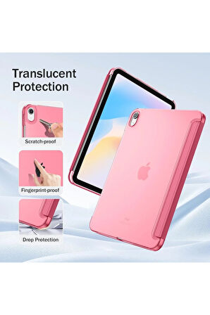 İpad 11.Nesil A16 A3354 /A3355 /A3356 İle Uyumlu Uyku Modlu Yatay Standlı Sert Smart Tablet Kılıfı