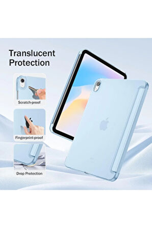 İpad 11.Nesil A16 A3354 /A3355 /A3356 İle Uyumlu Uyku Modlu Yatay Standlı Sert Smart Tablet Kılıfı