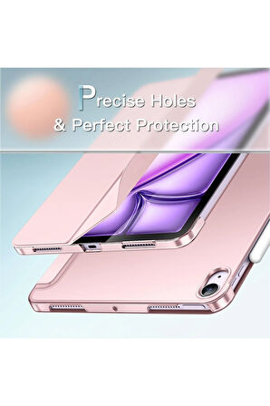 İpad 11.Nesil A16 A3354 /A3355 /A3356 İle Uyumlu Uyku Modlu Yatay Standlı Sert Smart Tablet Kılıfı