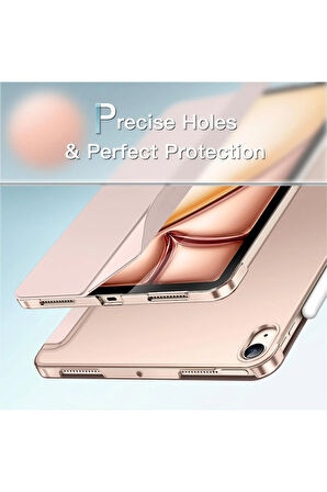 İpad 11.Nesil A16 A3354 /A3355 /A3356 İle Uyumlu Uyku Modlu Yatay Standlı Sert Smart Tablet Kılıfı