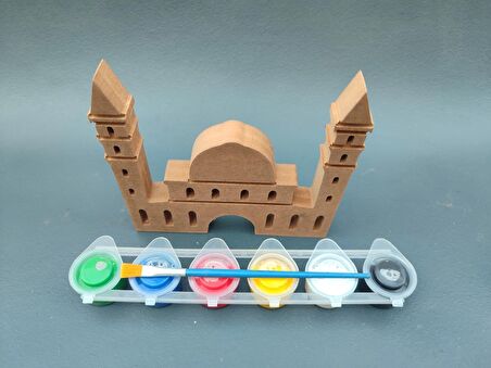 RMZN1-Ayasafya Camii ( 10 cm 18 mm ) Ramazan Ayına Özel Ahşap Boyama Etkinliği, Boyama Seti,