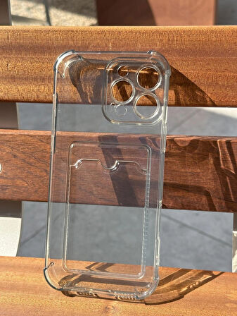iPhone 16 Pro Max Uyumlu Kamera Korumalı Kartlıklı Darbe Emici Antrasit Kılıf - Kırılmaz Cam Hediyeli
