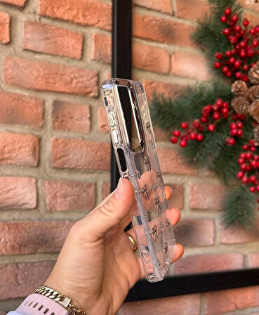 Samsung Galaxy A26 5G Uyumlu Fiyonk ve İncili Kaliteli Şeffaf Kılıf - Kırılmaz Cam Hediyeli