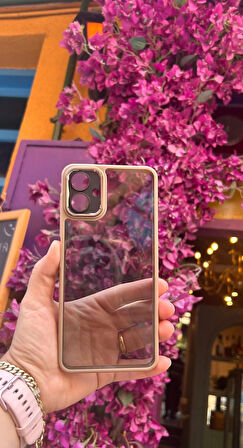 Samsung Galaxy A06 5G Uyumlu Kaliteli Sararmaz Bej-Şeffaf Kılıf - Kırılmaz Cam Hediyeli