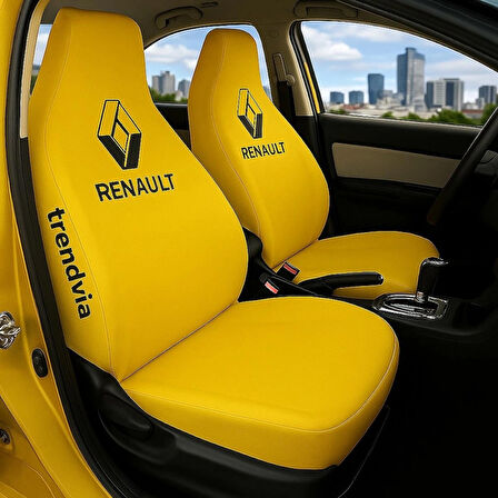 Renault Sarı Renk Ön ve Arka Koltuk Kılıfı Penye Servis Seti – Araba Koltuk Koruyucu