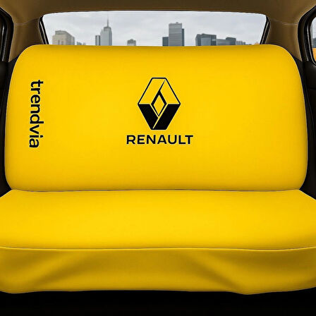Renault Sarı Renk Ön ve Arka Koltuk Kılıfı Penye Servis Seti – Araba Koltuk Koruyucu