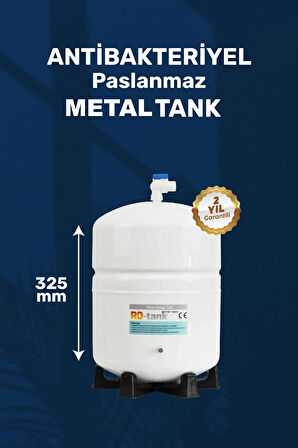 Sulook Su Arıtma Deposu,Su Arıtma Tankı(2.8 Galon) 10 Litre Metal Tank