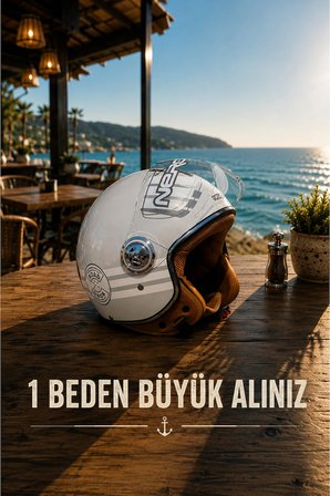 NERO RETRO MOTOSİKLET KASK - ECE SERTİFİKALI