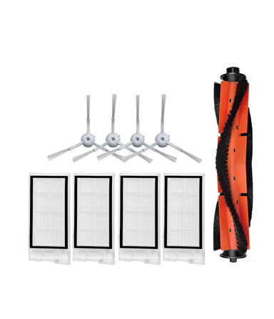 Roidmi Eve Vacuum Mop Uyumlu Yedek Mopsuz Fırça Filtre Seti-9 Parça