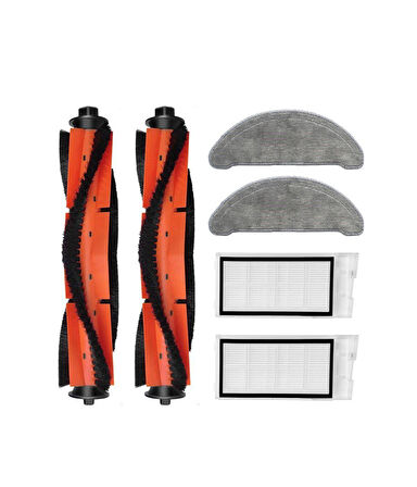 Roidmi Eve Vacuum Mop Uyumlu Yedek Fırça Filtre Mop Seti-6 Parça
