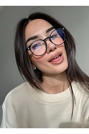 Roller Yuvarlak Unisex Kadın Erkek Mavi Işık Korumalı Gözlük
