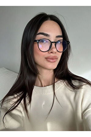 Roller Yuvarlak Unisex Kadın Erkek Mavi Işık Korumalı Gözlük